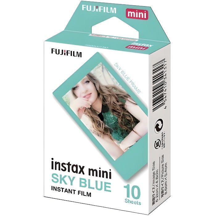 Papier FUJI Instax Mini Color Frame (10v) Bleu