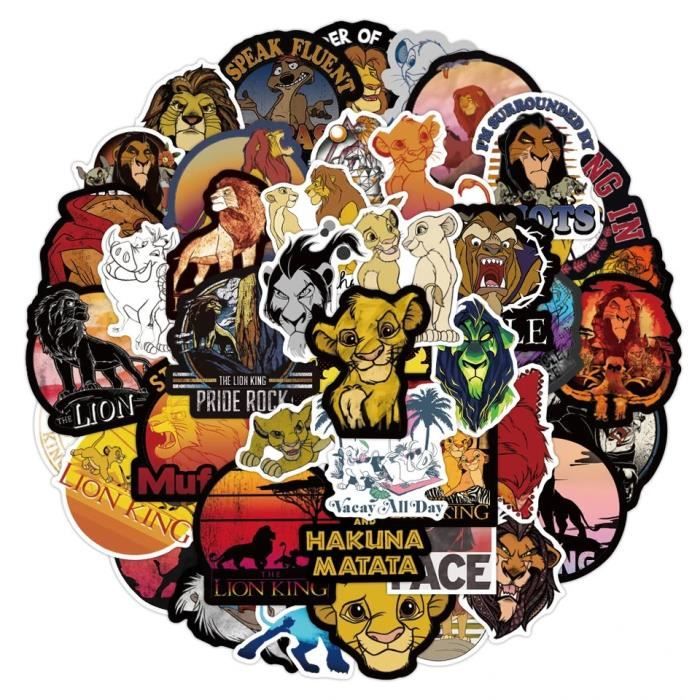 Lot De 20 Autocollants Le Roi Lion - Simba Waterproof - Neuf - Déco Et Cadeau
