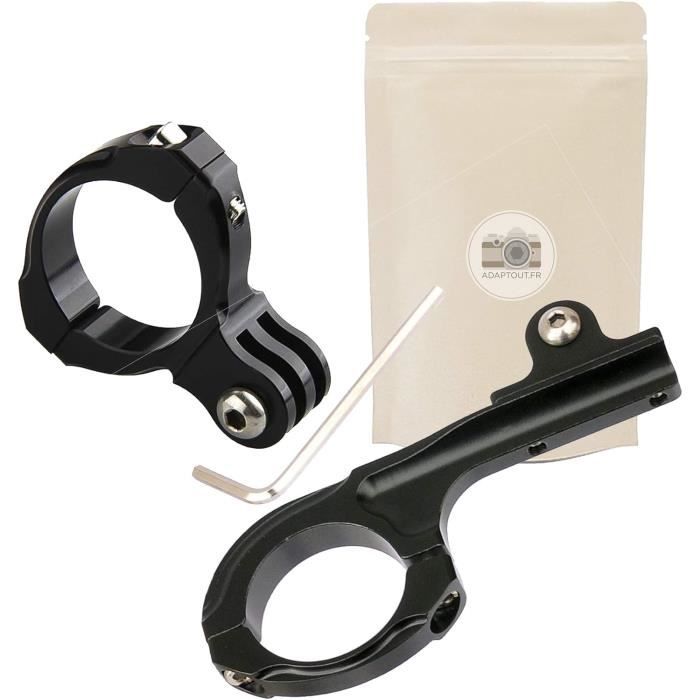 Forevercam Support de guidon de vélo pour GoPro (rotation à 360° et verrouillage dans toutes les directions) 1,5 à 3,3 cm tout en aluminium pour guidon de vélo/moto, tige de selle, support