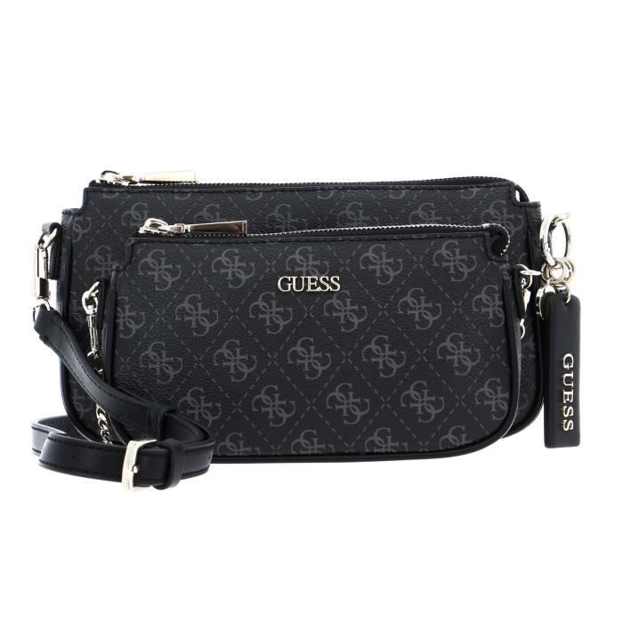 Guess arie double pouch crossbody coal best sale