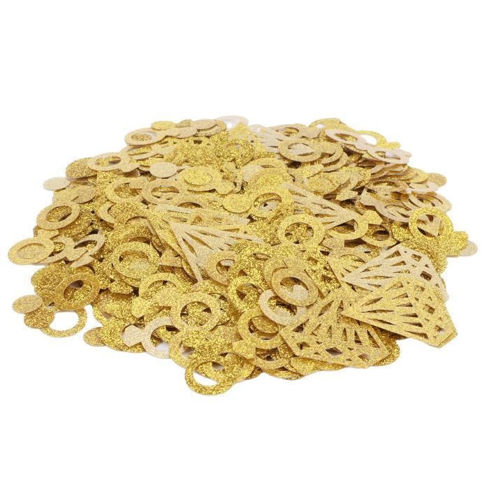 Confettis Étoiles 60 g Pailletés Confettis de Table Étoiles en Feuille Métallique pour Décorations de Fête Mariage Festival (Or, 6 mm