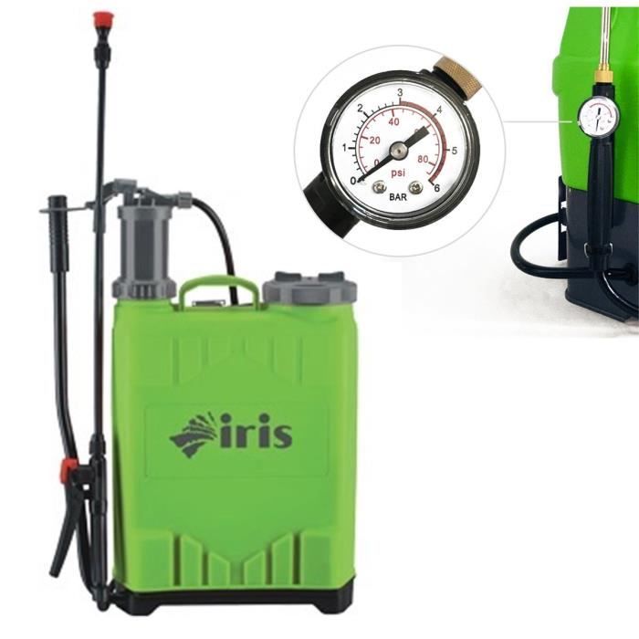 Pulvérisateur manuel 12L IRIS GARDEN Spray et Jet Désinfection Entretien Végetaux et Jardins