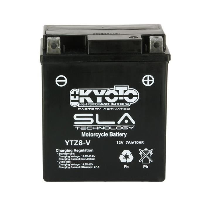 Batterie Kyoto pour Moto Yamaha 320 Yzf 300 R3 2015 à 2020 YTZ8V / 12V 7Ah