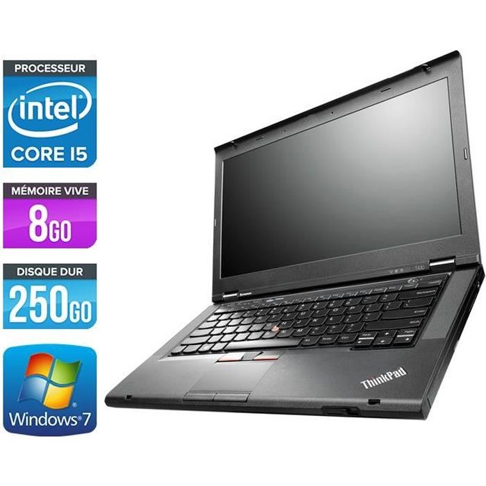 LENOVO  ThinkPad T430 14"" Core i5 2.6 GHz - HDD 250 Go - 8 Go AZERTY - Fran&ccedil;ais