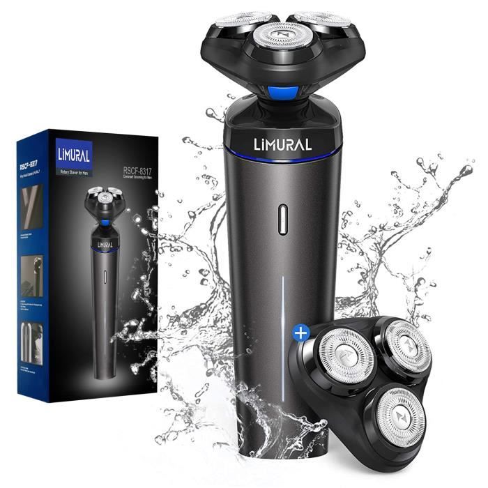 Rasoir Électrique Homme Sans Fil Rasoir Électrique Rechargeable Tondeuse de Précision 3D Tête de Rasoir Homme Rasoir Barbe Homme USB