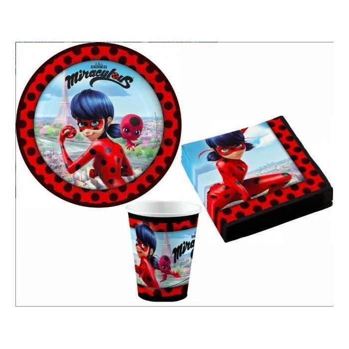 Kit Fête 8 Personnes Batman - Assiettes, Verres Et Serviettes Pour Anniversaire