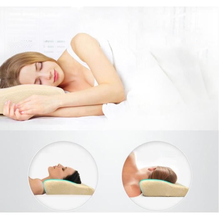 Oreiller Ergonomique à Mémoire de Forme, Coussin orthopédique pour la Douleur au Cou et aux épaules, Oreiller Cervical Ergonomique