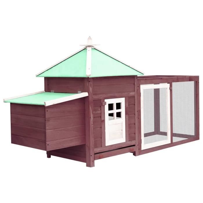 Meilleurs prix pour Poulailler - Mothinessto - LY1886 - Bois de pin massif - 190x72x102 cm - Pour 6 poules