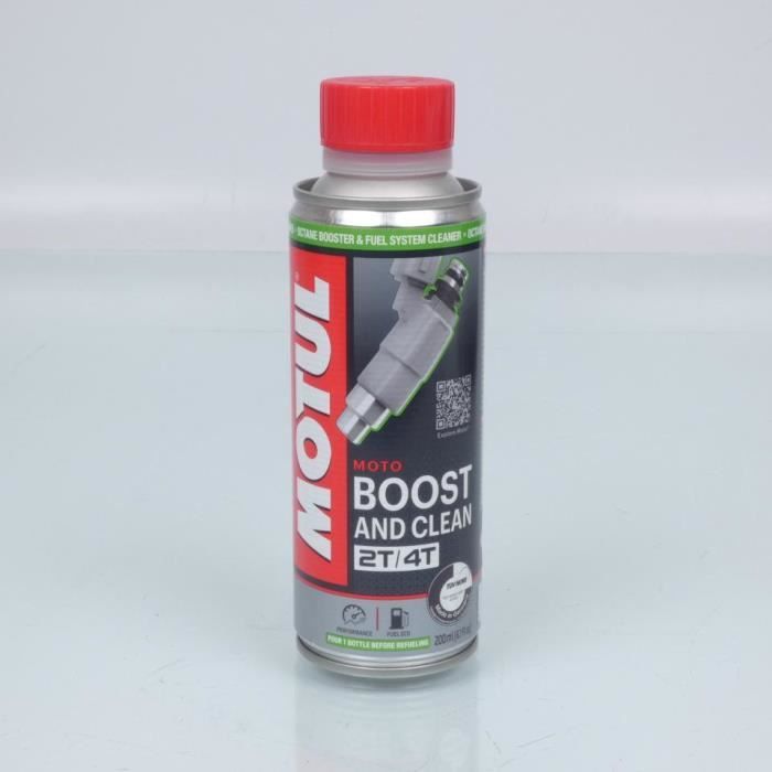 Additif nettoyant circuit d’essence pour moto 4T Motul Boost and Clean 2T/4T 200ml