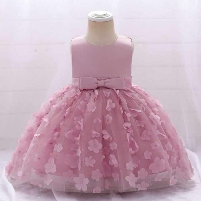 Robe Princesse PatPat Pour Fille - Sans Manches à Fleurs - 1 à 10 Ans - Synthétique