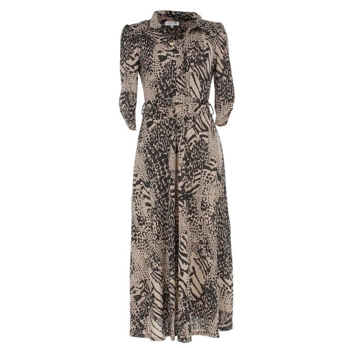 Robe Rnya multico Morgan Marron Cdiscount Pr t Porter