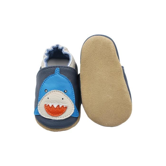 Chaussons Cuir Souple B b Chaussures premiers pas b b gar on