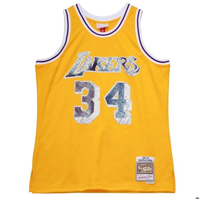 Maillot Los Angeles Lakers 1996-97 Shaquille O'Neal Swingman Mitchell & Ness - Taille L, Violet, Neuf Avec étiquettes