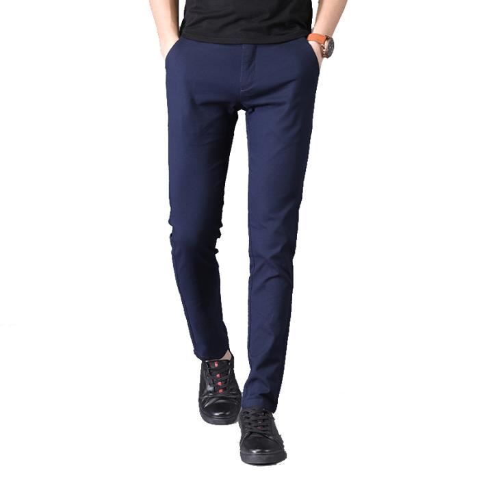 Pantalon homme version cor enne de la tendance slim en coton