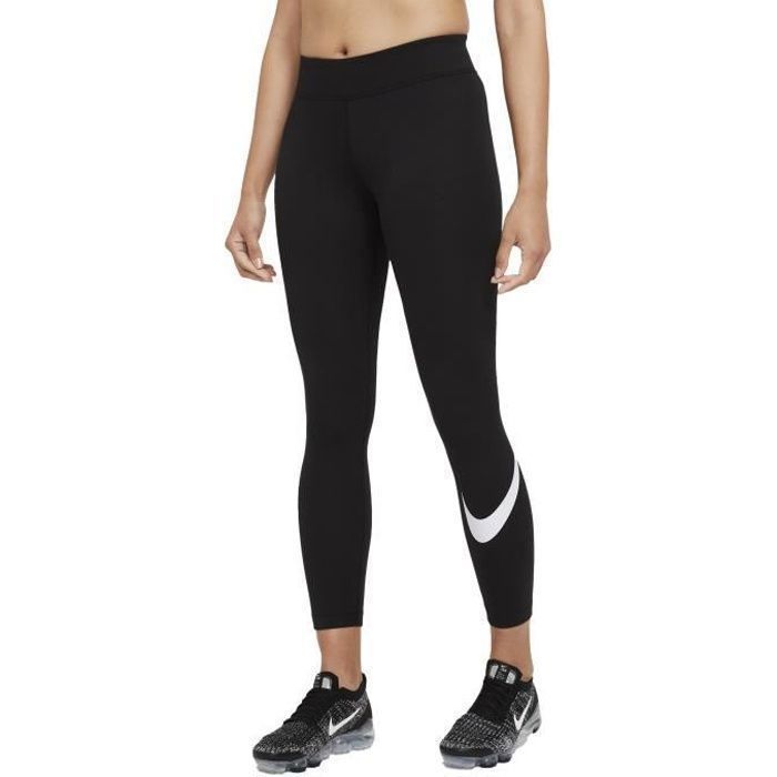 Legging Femme Nike Swoosh Noir CZ8530-010 - Respirant - Fitness - Running