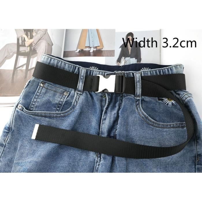 Ceinture Marque Modele Largeur 120 CM Attache rapide en plastique Femme Rouge Black width 3.2cm Cdiscount Pret a Porter