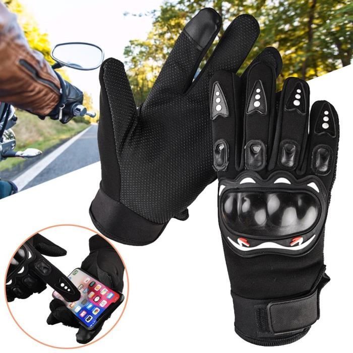Gants,Hiver cuir Moto gants ?�tanche coupe vent thermique hommes femmes Moto ?�cran tactile gants 
