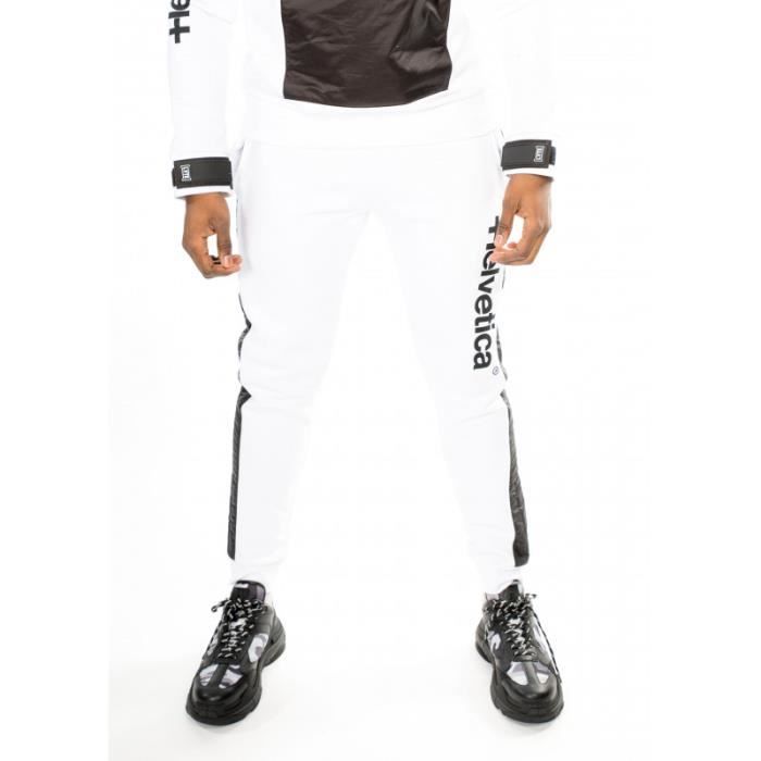 pantalon de survêtement - helvetica - frejus2 - blanc - fitness - homme