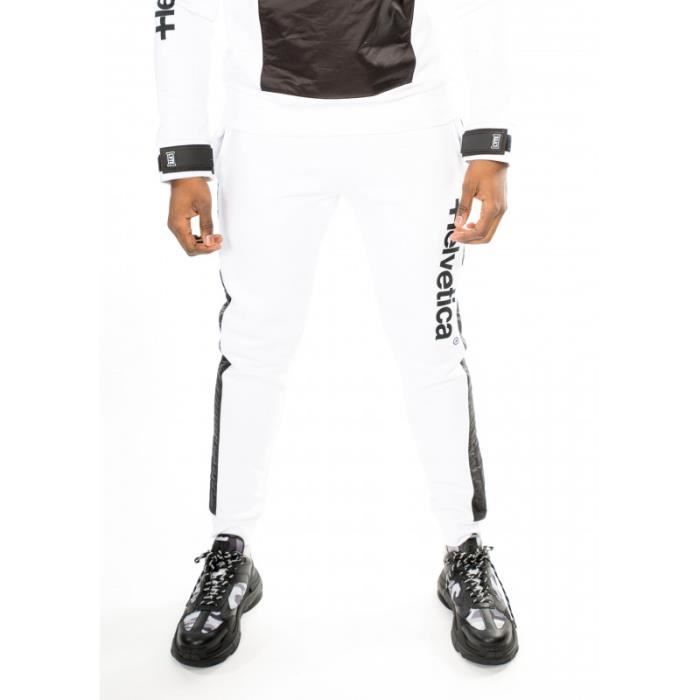 Pantalon de survêtement - Helvetica - FREJUS2 - Blanc - Fitness - Homme Pantalon de survêtement - Helvetica - FREJUS2 - Blanc - Fitness - Homme