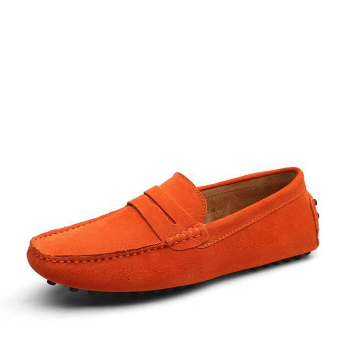 Chaussures homme sales orange