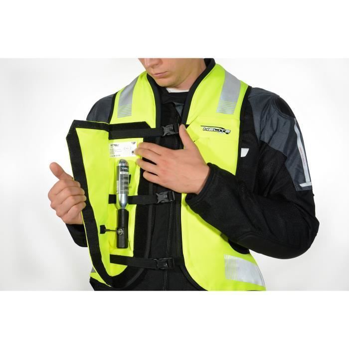 Gilet airbag moto Helite turtle 2 jaune Cdiscount Auto
