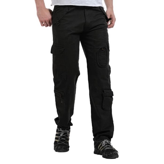 Pantalon Cargo Homme Multipoches Stretch – Style Militaire Décontracté, Tissu Confortable, Idéal Travail, Randonnée, Quotidien