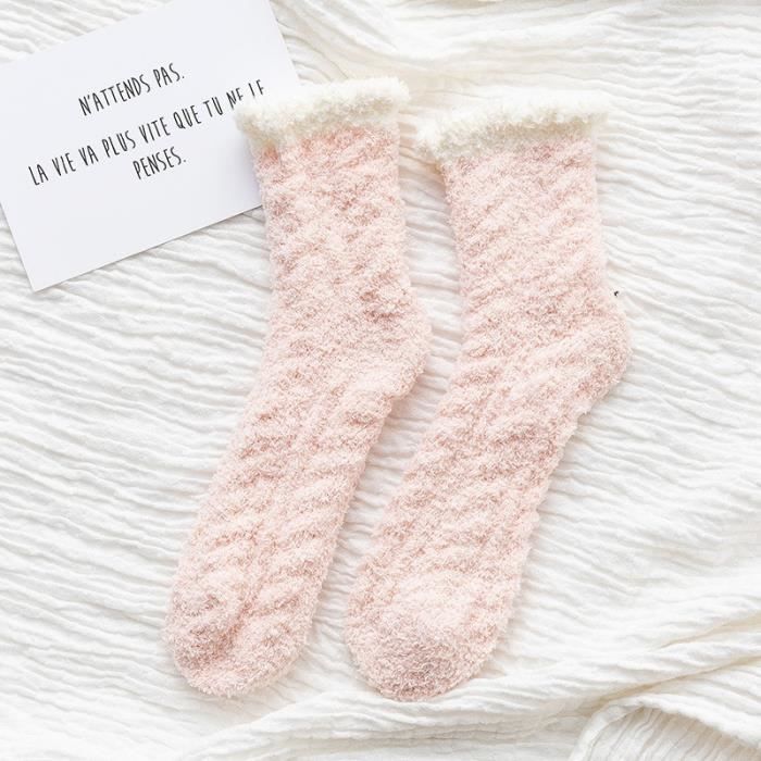 4 Paires Chaussettes Hiver Femme - Corail Polaire Chaudes, Douces Et Moelleuses - 8