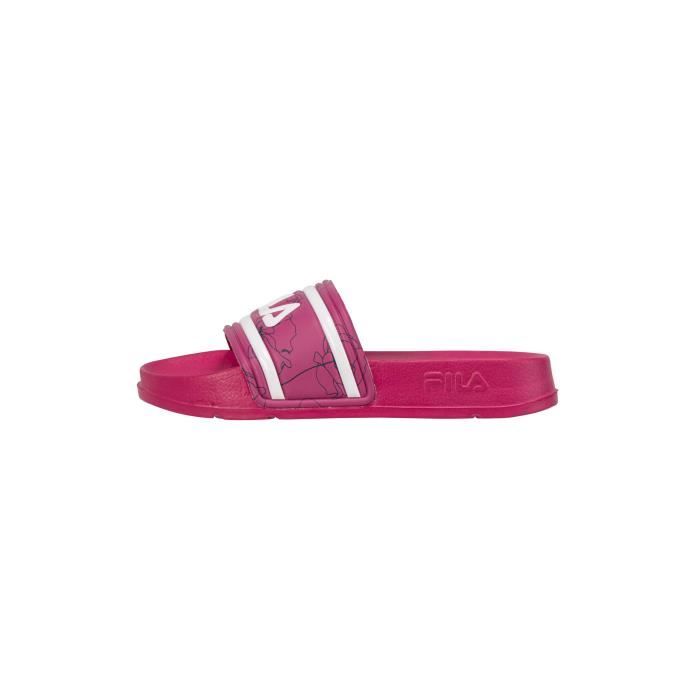 Claquettes enfant - Fila - Morro Bay P - Carmine - Glissade facile - Logo FILA - Chaussure facile à porter