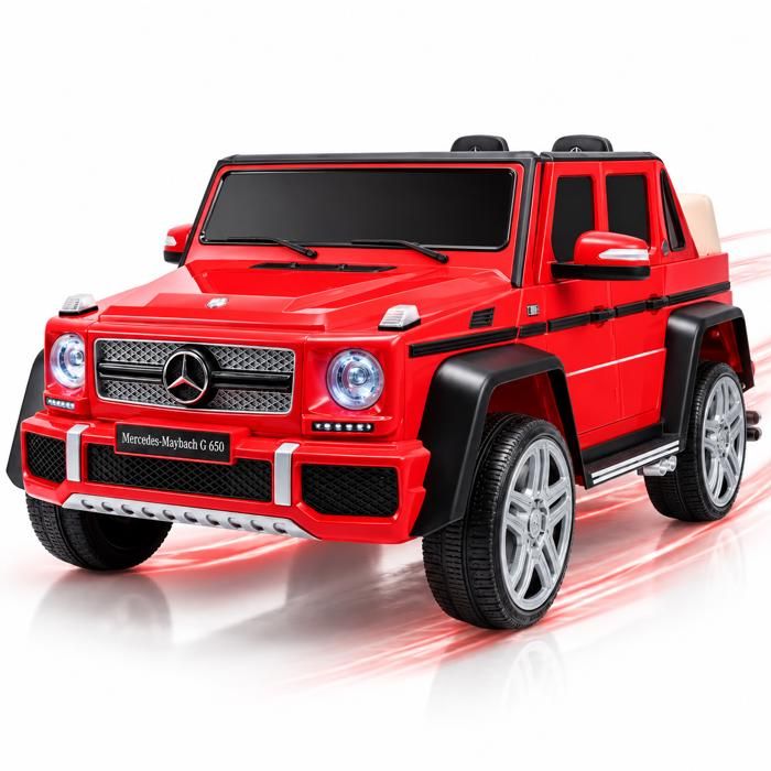 Voiture électrique Enfant 12V – Rouge, 2-4 Km/h, Télécommande, Bluetooth MP3, Klaxon, LED, Autonomie 2h, Charge 28 Kg, Tout-terrain, Dès 3 Ans