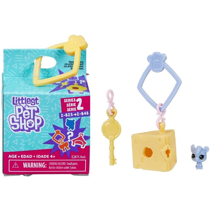 Littlest Pet Shop Collection Surprise Serie 2 : Souris 2-B34 + Habitat + Accessoire - Figurines Petshops - Jouet Fille