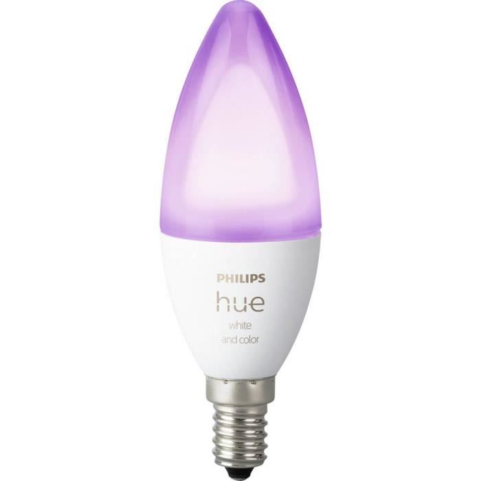 Philips Hue White & Color Ambiance flamme E14 x1 - Cdiscount Bricolage