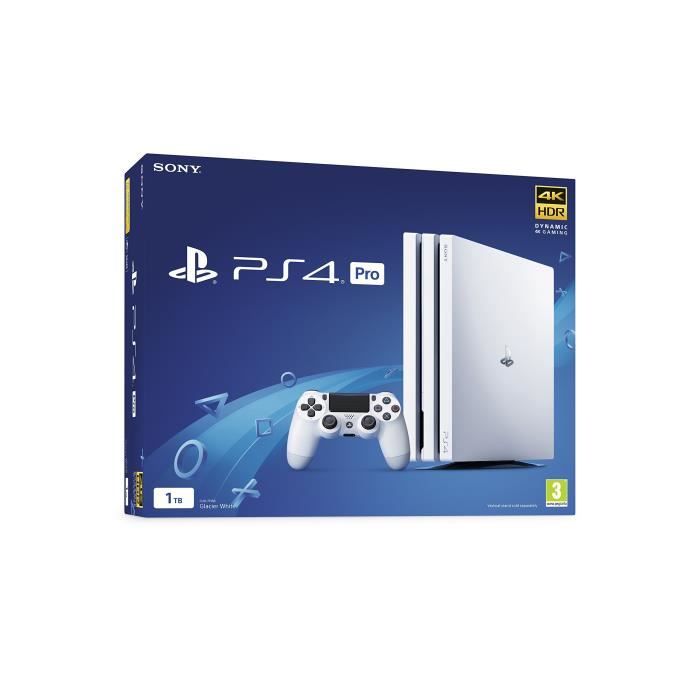 Console de salon - Sony - Playstation 4 Pro - 1 To - Blanc - 2 manettes max Reconditionné - PlayStation reconditionné disponible sur Cdiscount Seconde Vie
