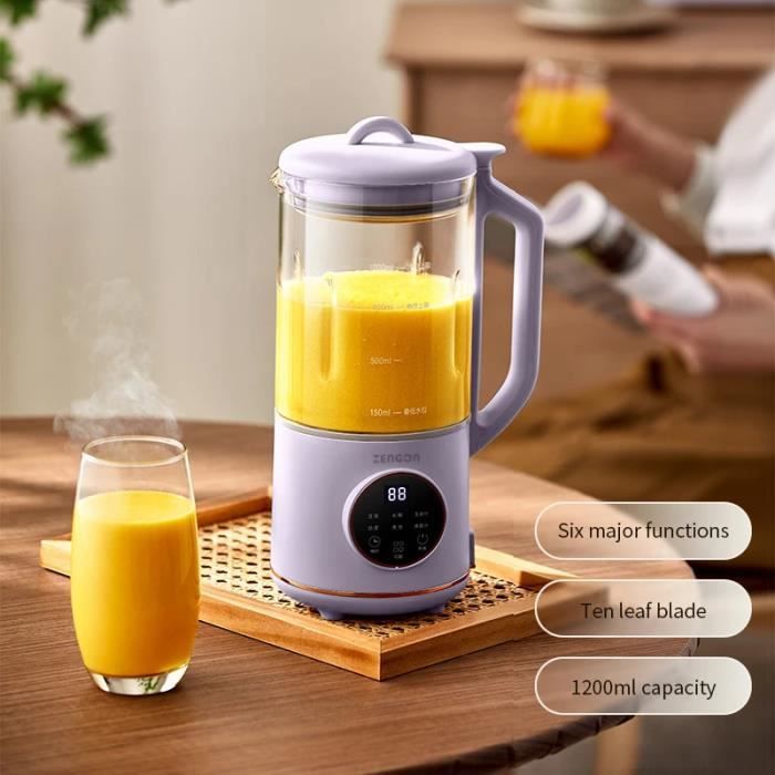 Machine à Lait Végétal Automatique 1,4L - 9 Modes, Broyeur 16 Lames, Départ Différé 12h Et Autonettoyage - Pour Soja, Noix, Avoine