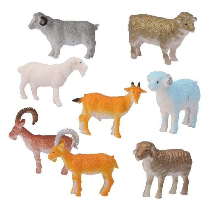 8pcs Modeles D Animaux De Ferme Jouets De Figure Plastique Moutons Multicolore Achat Vente Nature Animaux Cdiscount