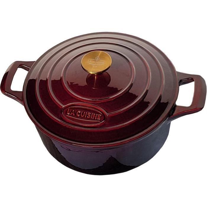 Cocotte NOMAR Paul Bocuse noir en fonte émaillée vintage diamètre 32 cm
