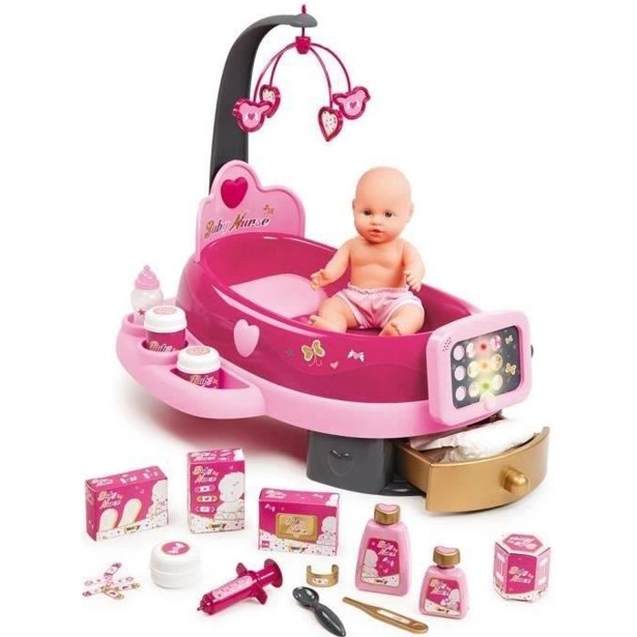 Smoby Baby Nurse Nursery Electronique Poupon Acs Cdiscount Jeux Jouets