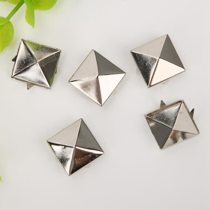 Sonew Pyramide Rivet 100pcs Square Pyramid Punk Rivets 4 Claw Metal ...