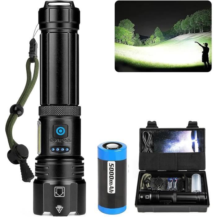 Lampe Torche LED Ultra Puissante, 100000 Lumens Lampe Torche LED Rechargeable, Super Lumineuse 7 Modes Longue Durée - Bricolage Lampe Torche LED Ultra Puissante, 100000 Lumens Lampe Torche LED Rechargeable, Super Lumineuse 7 Modes Longue Durée - Bricolage