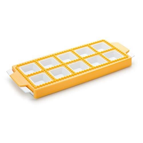 tescoma delica - moule pour raviolis carrés, 10 pièces, plastique, jaune t630877