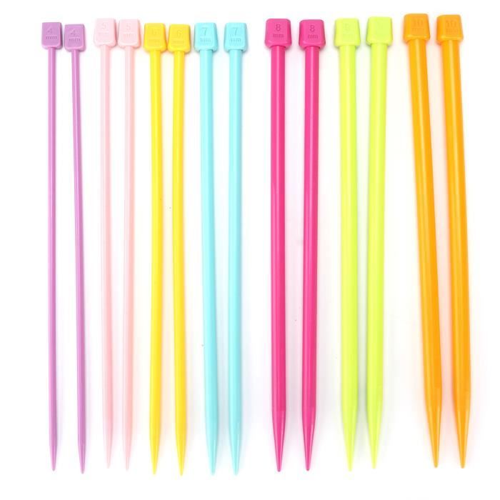 3 Aiguilles à Tresser Incurvées - Outils Tricot Auxiliaires Colorés Pour Chapeaux, Pulls, Écharpes (3 Tailles)