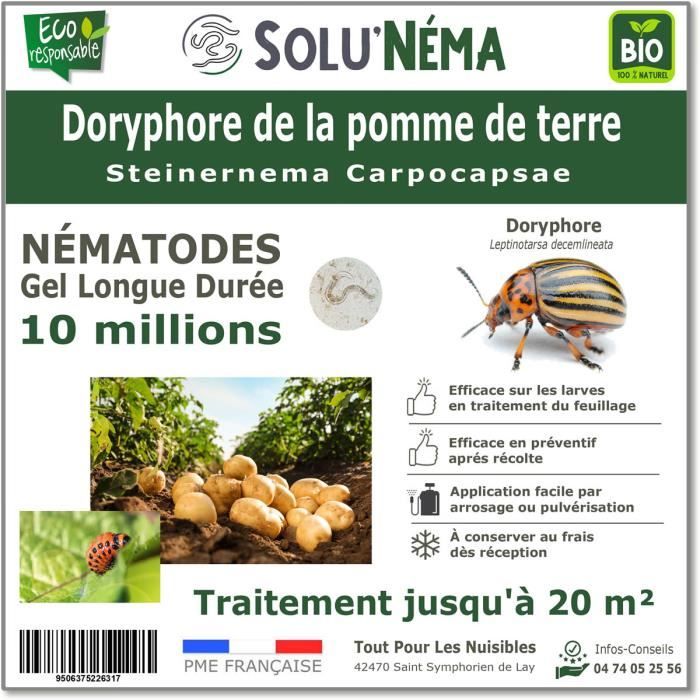 SOLUNEMA - Nématodes SC Contre les larves de doryphore de la pomme de terre - 10 millions Steinernema Carpocapsae