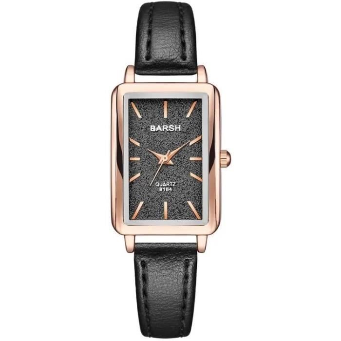 Montre femme discount rectangulaire bracelet cuir