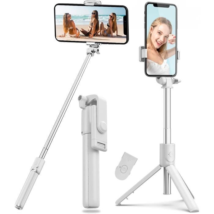 💖⏳Bâton de selfie Bluetooth pliable de poche avec trépied intégré💖