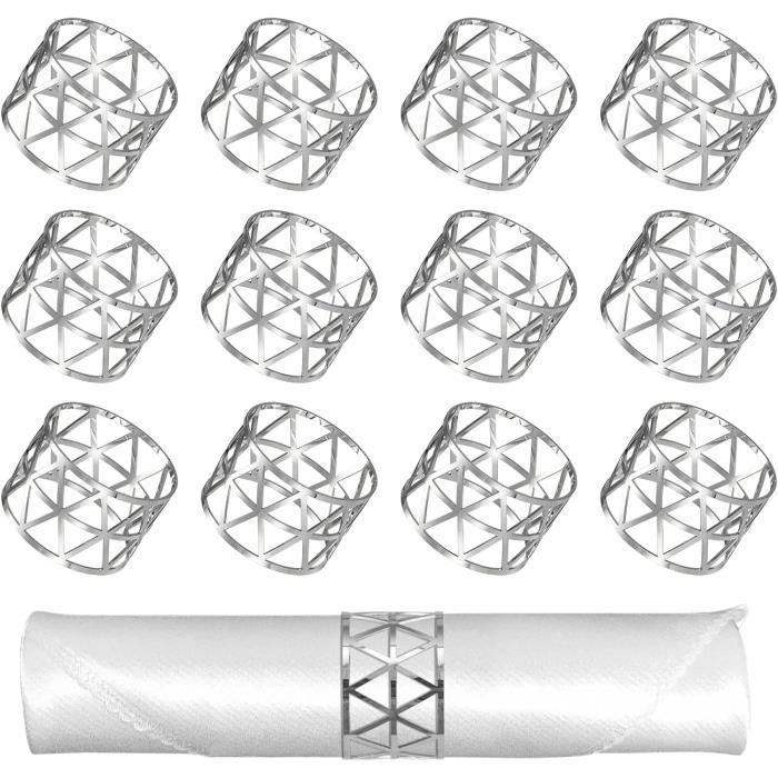 Anneaux De Serviette En Métal Doré - Lot De 50 Pièces - 4,5x5 Cm - Décoration De Table Pour Fêtes Et Mariages