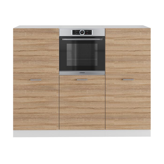 Vicco Cuisine R-Line, gris noble/chêne doré, 200cm sans PT