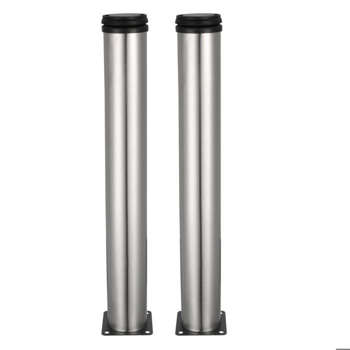 Pied de meuble réglable VOCOSTE 2pcs Jambe Pied de Table Chaise Base Protection acier inoxydable 400mm-415mm