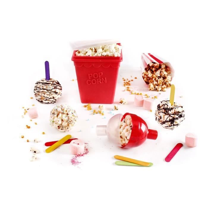 YOKO DESIGN Kit cuit popcorn pour réaliser des sucettes de popcorn