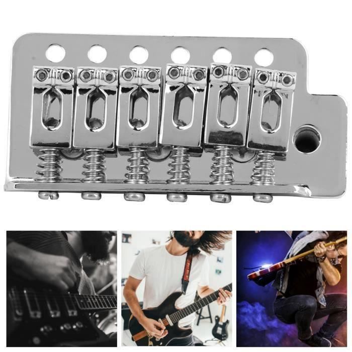 Guitares électriques Lot De 6 Selles De Chevalet Trémolo Pour Guitare électrique (argent Noir Capodastre Guitare Electrique Guitares électriques Lot De 6 Selles De Chevalet Trémolo Pour Guitare électrique (argent Noir Capodastre Guitare Electrique