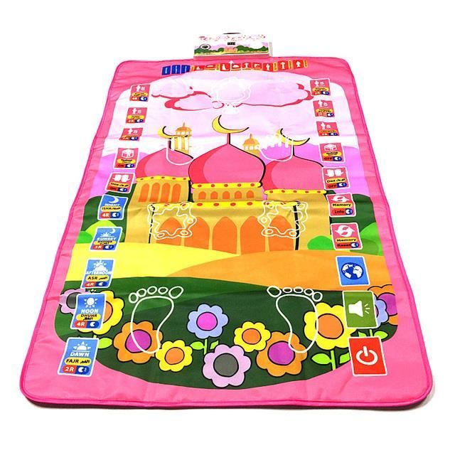 Tapis De Prière Musulman Électronique - Tapis De Prière Musulman Enfant Interactif Rose Apprentissage Ludique Des Prieres Recitation De Sourates Du Coran Et Doua
