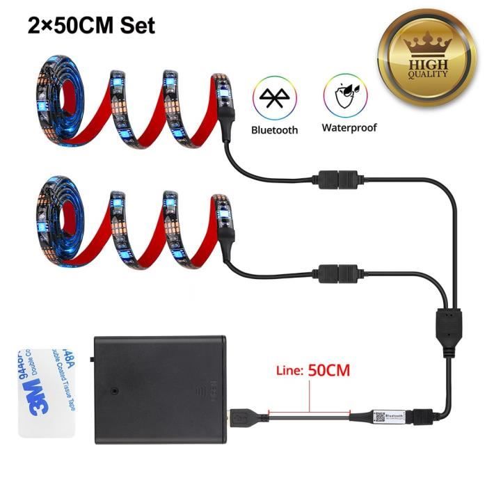 Ruban Led 3M, Très Lumineux Bandeau Led 220v avec Interrupteur,5050